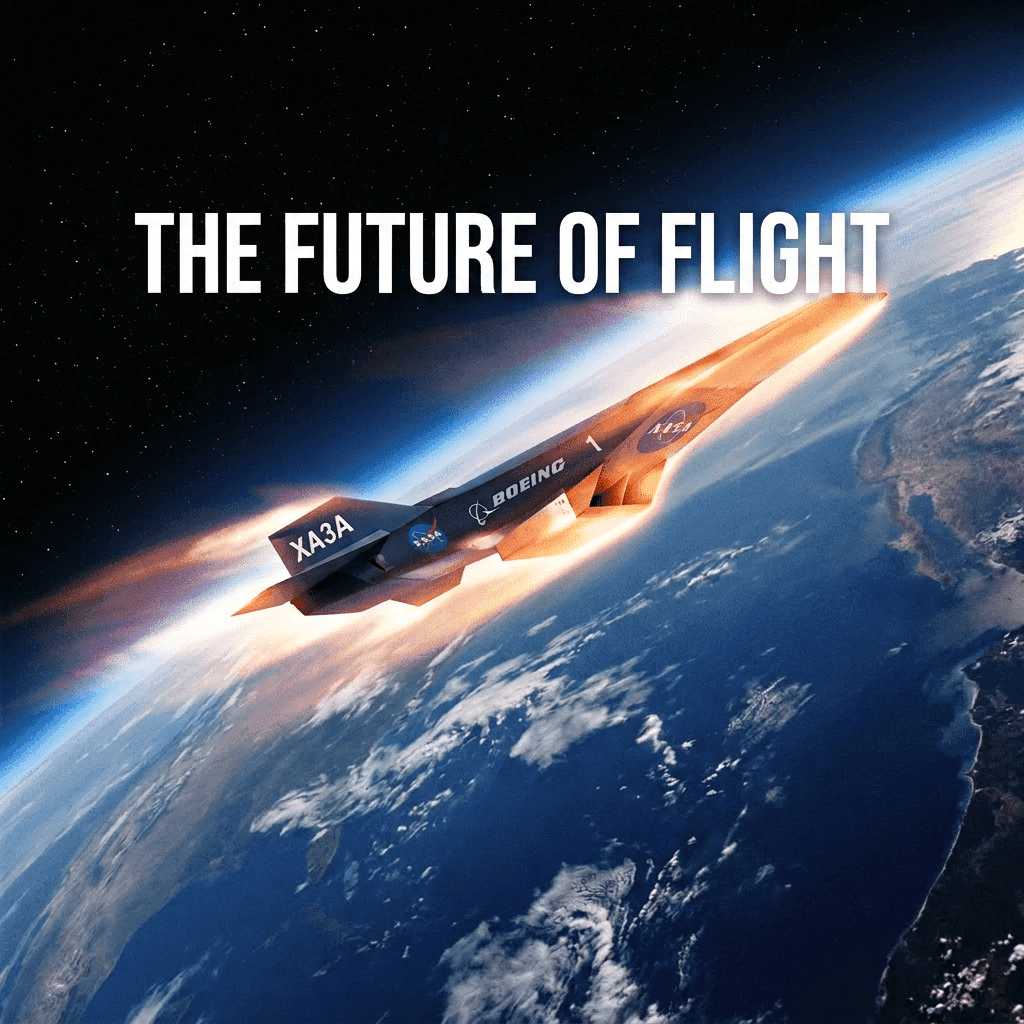 NASA Boeing XA-3A spaceplane reentering Earth's atmosphere with glowing heat effects